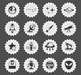 space icon set