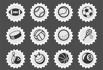 sport balls icon set