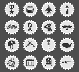 veterans day icon set