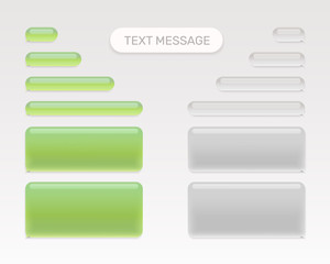 Obraz premium Text message set mobile chat. Vector illustration