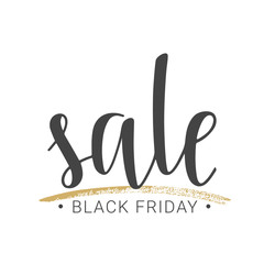 Handwritten lettering of Black Friday Sale on white background