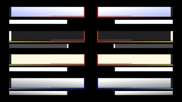 Blank Lower Thirds Chyrons on Transparent Background