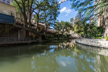 Fototapeta na wymiar Famous Scenic San Antonio River Walk in Texas