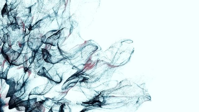4K Abstract particles expand across the frame. 3D animation.