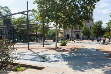San Fernando Cathedral in Main Plaza Next to River Walk in San Antonio, Texas