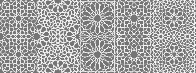 Islamic ornament vector , persian motiff . 3d ramadan islamic round pattern elements . Geometric circular ornamental arabic symbol vector EPS 10