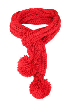Red scarf isolated.