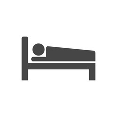 Hospital bed icon, bed icon symbol sleep night hotel motel 