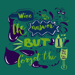 Hand drawn lettering isolated on  background