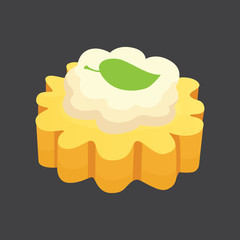 Cookie sweet dessert snack isolated vector illustration.