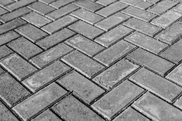 Stone paving texture. Abstract gray pavement background.