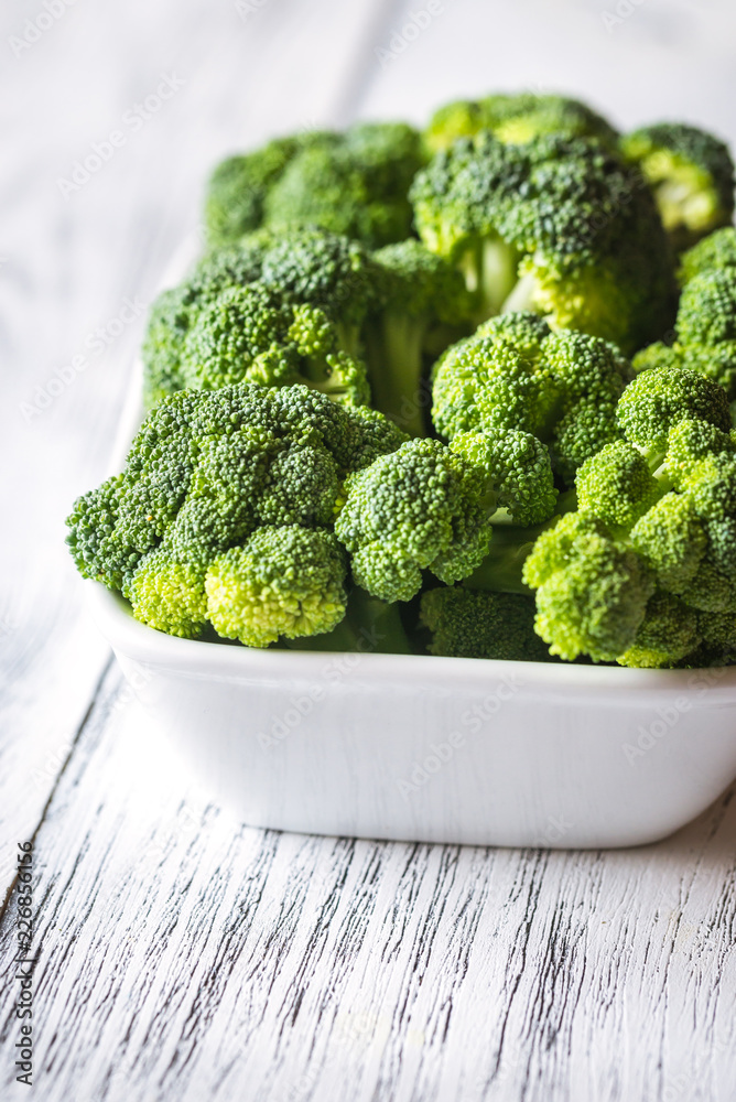 Canvas Prints fresh broccoli on the white bowl