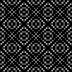 Seamless abstract pattern background with a variety of colored circles.