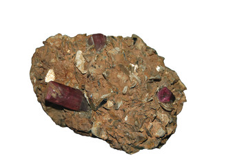 mineral elbaite isolated  sample