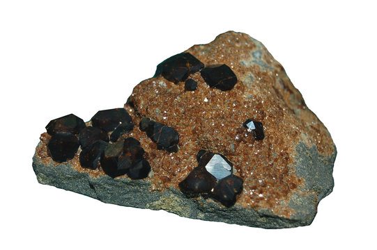 mineral anhydrite isolated  sample
