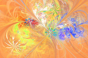 Flower Symphony.3d computer generated fractal artwork for creative art, design and entertainment