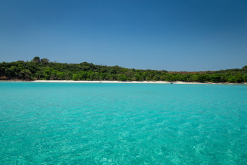 Tropical island paradise of Nosy Iranja, near Nosy Be in Madagascar.