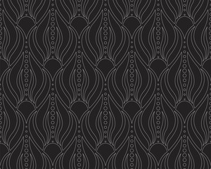 Vintage Seamless Geometric Pattern. Abstract Vector Background. Art Deco Texture.