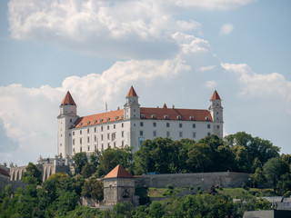 Fototapeta premium Bratislava, Slovakia. View of Bratislava Castle in a sunny summer day