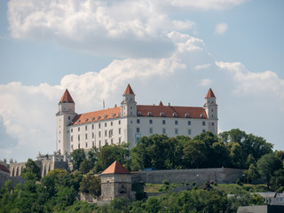 Fototapeta na wymiar Bratislava, Slovakia. View of Bratislava Castle in a sunny summer day