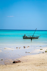 Tropical island paradise of Nosy Iranja, near Nosy Be in Madagascar.