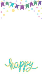 Instagram stories happy isolated template vector EPS10