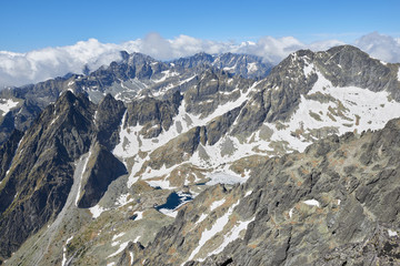 Fototapeta na wymiar View from Lomnicky Stit in High Tatras, Slovakia