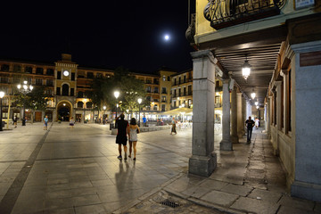 Toledo, Spain - September 24, 2018: Plaza de Zocodover in the city of Toledo.