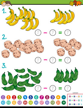 maths subtraction calculation educational game for kids