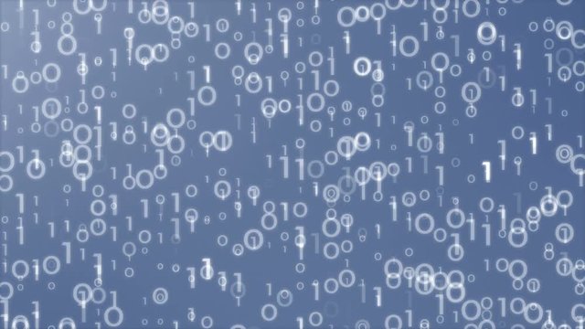 Digi0001 - Digital Blue Background Video Background Loop // Lots of ones and zeros switch states in front of a blueish background. A great stylish backdrop for all kind of computer related stuff.