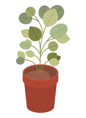 house plant pot isolated icon