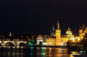Obraz na płótnie Canvas night scene in Prague, Czech Republic