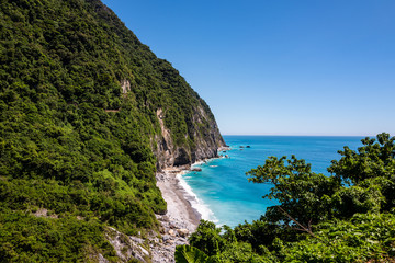 Fototapeta na wymiar View at the Hualien coastline near Taroko Gorge National Park in Taiwan