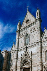 Fototapeta na wymiar Facade of Church of San Gennaro all’Olmo in Naples, Italy