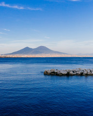 Mount Vesuvius and Gulf of Naples viewed from Naples, Italy