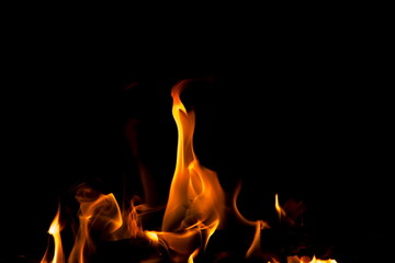 Abstract fire on black background
