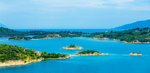 Naklejka na ściany i meble photo of the little islands in Greece