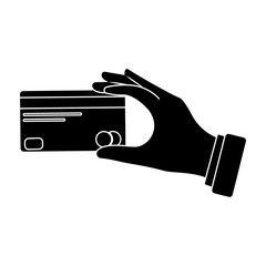 hand with credit card