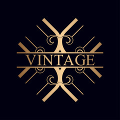 Vintage ornamental logo