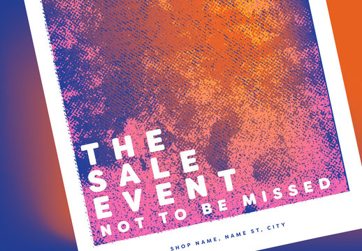Sale Flyer Layout with Texture
