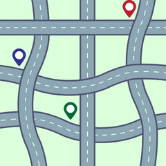 Fototapeta premium Seamless road pattern
