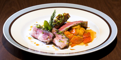 Food, meat, luxury, rare, on plate