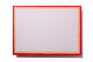 Christmas card background red border