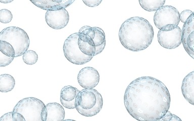 Fototapeta na wymiar Ethereum economic financial bubble. Cryptocurrency 3D illustration. Business concept. Blue bubbles on a white background
