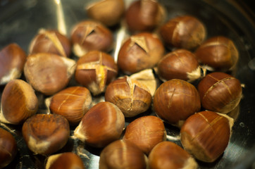 chestnuts are cooking, fry   