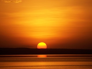 Fototapeta na wymiar Sunset over Lake Langano, Ethiopia