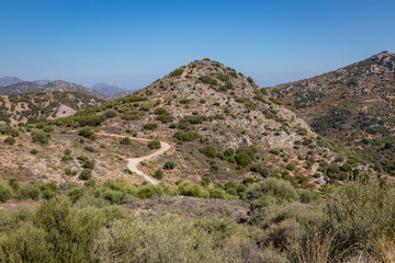 A mountain landscape on the island of Crete, Greece