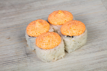 Japanese roll with prawn