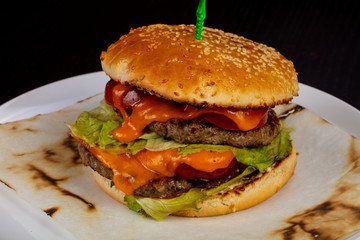 Tasty beef burger