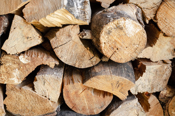 cut firewood stack